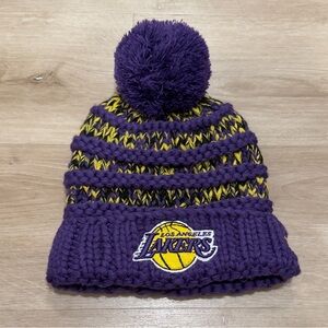 Los Angeles Lakers Purple and Yellow Knit Beanie